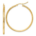 Leslie's 10k Diamond-cut 2mm Round Tube Hoop Earrings