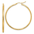Leslie's 10k Diamond-cut 2mm Round Tube Hoop Earrings