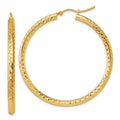 Leslie's 10k Diamond-cut 3mm Round Hoop Earrings