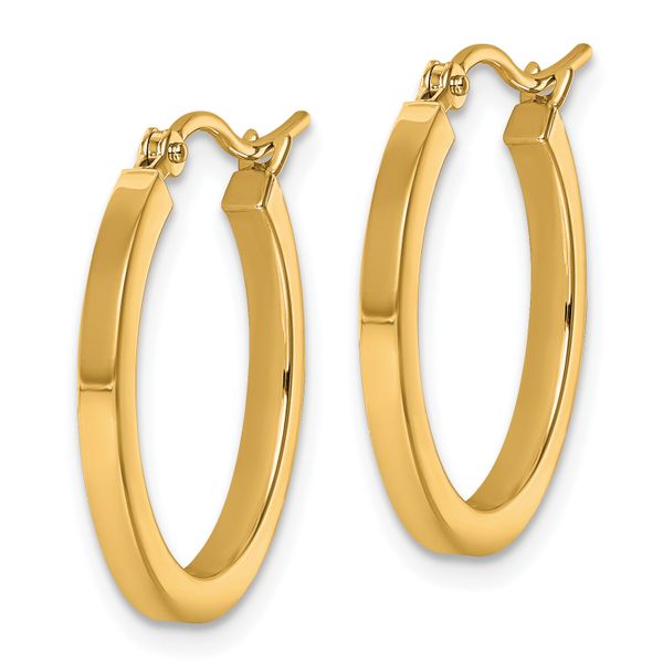 Leslie's 10k 2mm Square Tube Hoop Earrings - Image 2
