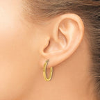 Leslie's 10k 2mm Square Tube Hoop Earrings - Image 3