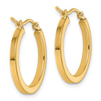 Leslie's 10k 2mm Square Tube Hoop Earrings - Image 4