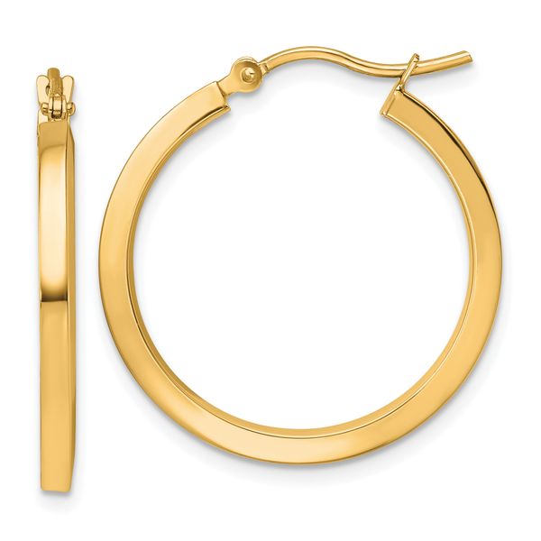 Leslie's 10k 2mm Square Tube Hoop Earrings