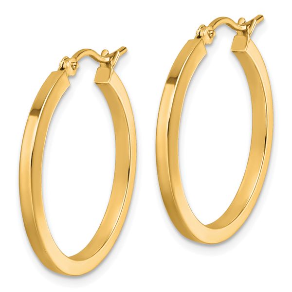 Leslie's 10k 2mm Square Tube Hoop Earrings - Image 2
