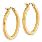 Leslie's 10k 2mm Square Tube Hoop Earrings - Image 4