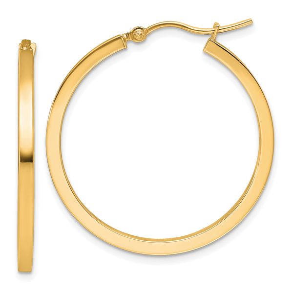 Leslie's 10k 2mm Square Tube Hoop Earrings