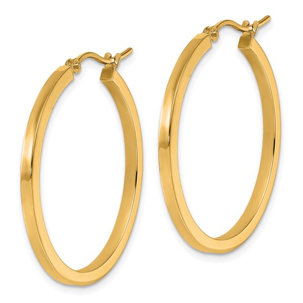Leslie's 10k 2mm Square Tube Hoop Earrings - Image 2