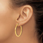 Leslie's 10k 2mm Square Tube Hoop Earrings - Image 3