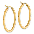 Leslie's 10k 2mm Square Tube Hoop Earrings - Image 4