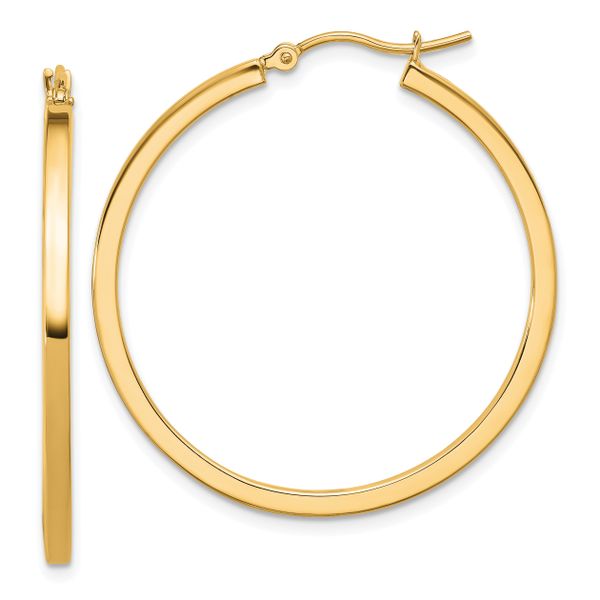 Leslie's 10k 2mm Square Tube Hoop Earrings