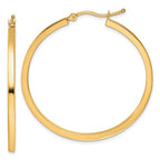 Leslie's 10k 2mm Square Tube Hoop Earrings