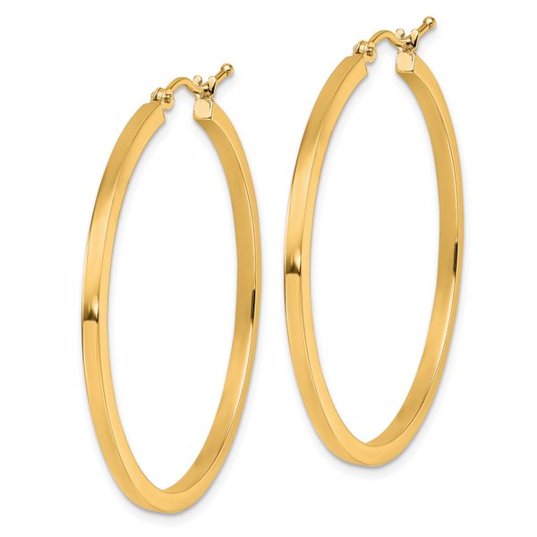 Leslie's 10k 2mm Square Tube Hoop Earrings - Image 2