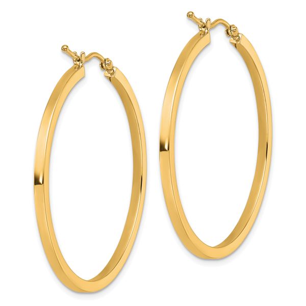 Leslie's 10k 2mm Square Tube Hoop Earrings - Image 4