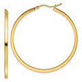 Leslie's 10k 2mm Square Tube Hoop Earrings