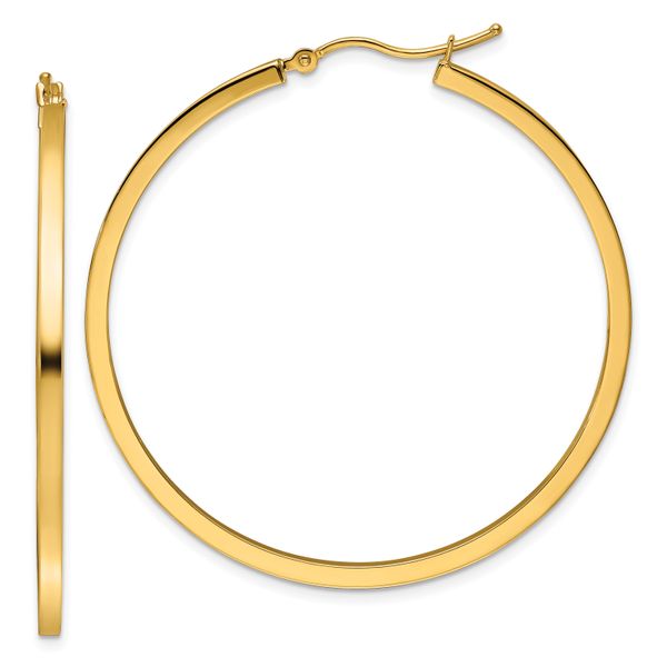 Leslie's 10k 2mm Square Tube Hoop Earrings