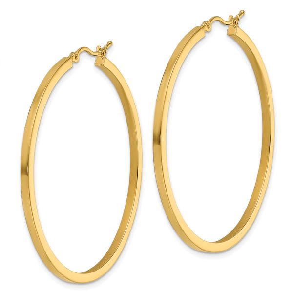 Leslie's 10k 2mm Square Tube Hoop Earrings - Image 2