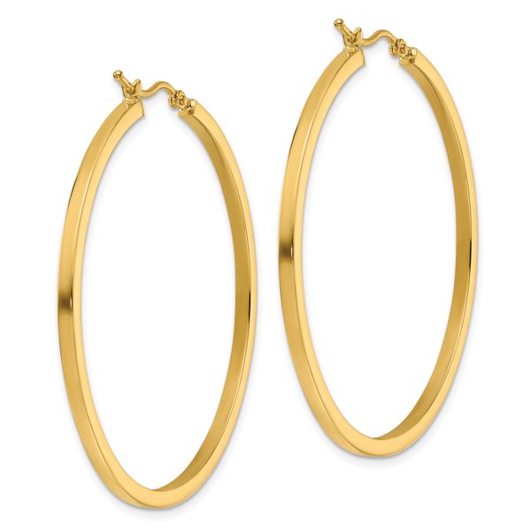 Leslie's 10k 2mm Square Tube Hoop Earrings - Image 4