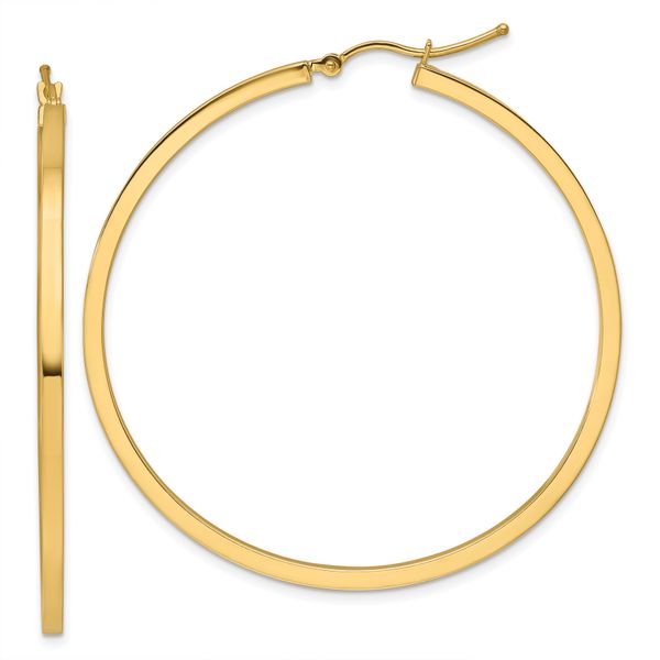 Leslie's 10k 2mm Square Tube Hoop Earrings