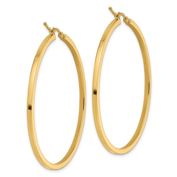 Leslie's 10k 2mm Square Tube Hoop Earrings - Image 4