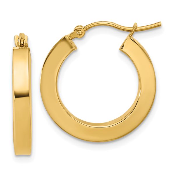 Leslie's 10k 3mm Polished Square Hoop Earrings