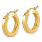 Leslie's 10k 3mm Polished Square Hoop Earrings - Image 2