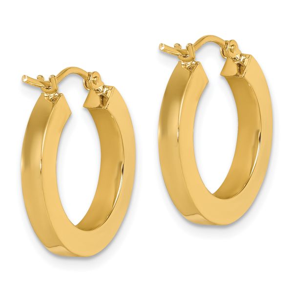 Leslie's 10k 3mm Polished Square Hoop Earrings - Image 4