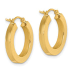 Leslie's 10k 3mm Polished Square Hoop Earrings - Image 4
