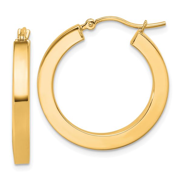Leslie's 10k 3mm Polished Square Hoop Earrings