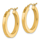 Leslie's 10k 3mm Polished Square Hoop Earrings - Image 2