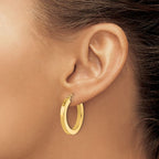 Leslie's 10k 3mm Polished Square Hoop Earrings - Image 3