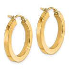 Leslie's 10k 3mm Polished Square Hoop Earrings - Image 4