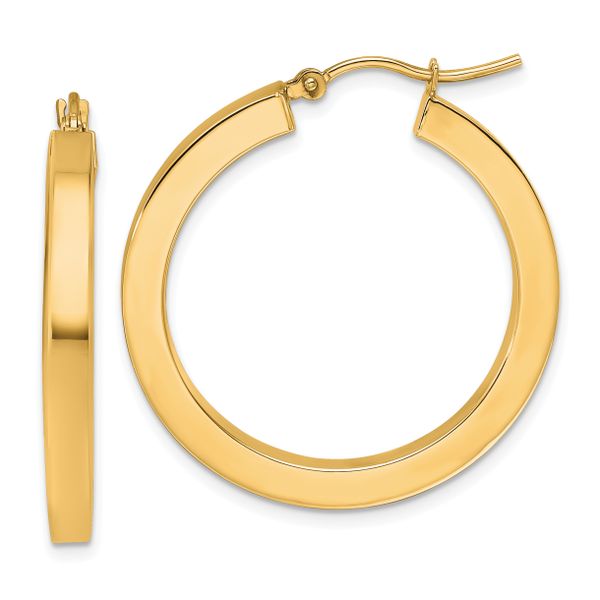Leslie's 10k 3mm Polished Square Hoop Earrings