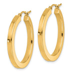 Leslie's 10k 3mm Polished Square Hoop Earrings - Image 2