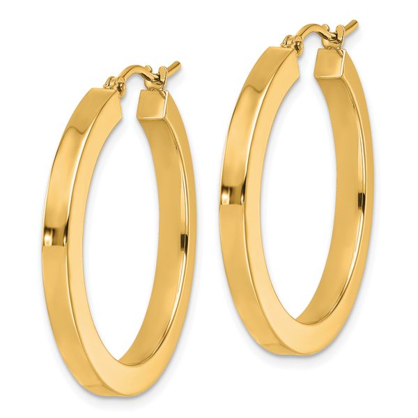 Leslie's 10k 3mm Polished Square Hoop Earrings - Image 2