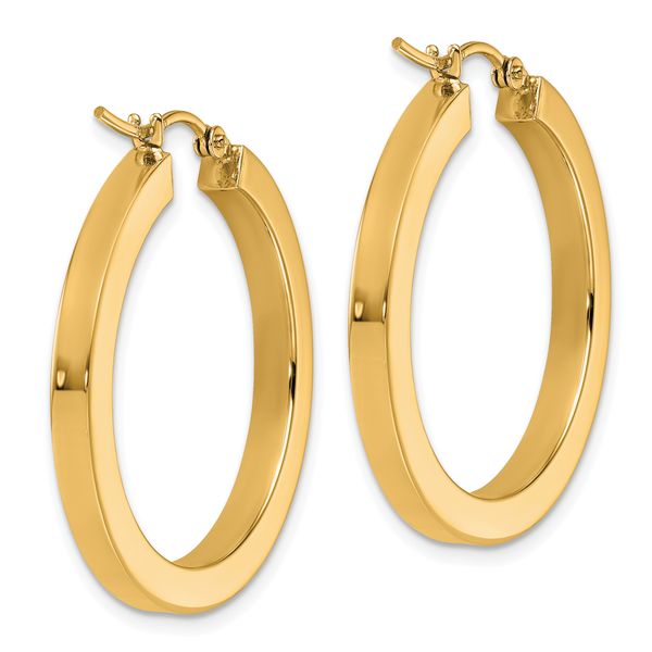 Leslie's 10k 3mm Polished Square Hoop Earrings - Image 4