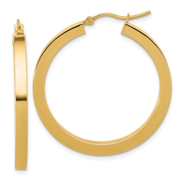 Leslie's 10k 3mm Polished Square Hoop Earrings