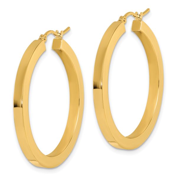 Leslie's 10k 3mm Polished Square Hoop Earrings - Image 2
