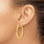 Leslie's 10k 3mm Polished Square Hoop Earrings - Image 3