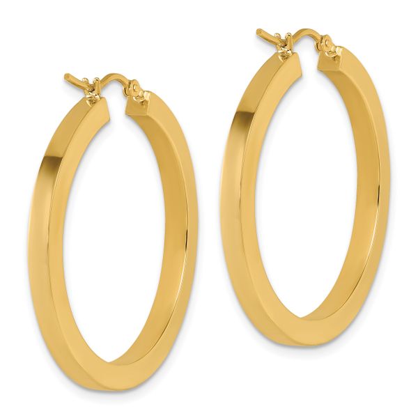 Leslie's 10k 3mm Polished Square Hoop Earrings - Image 4