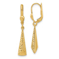 Leslie's 10K Polished and Textured Leverback Dangle Earrings