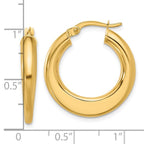Leslie's 10K Polished Hoop Earrings - Image 4