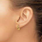 Leslie's 10K Polished and Diamond-cut Infinity Huggie Hoop Earrings - Image 3
