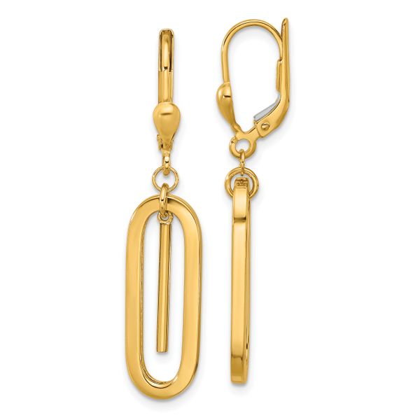 Leslie's 10K Polished Dangle Leverback Earrings