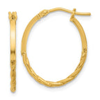 Leslie's 10K Polished Twist Oval Hoop Earrings