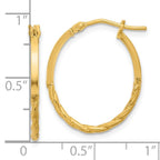 Leslie's 10K Polished Twist Oval Hoop Earrings - Image 4