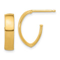 Leslie's 10K Polished J-Hoop Post Earrings