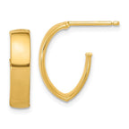 Leslie's 10K Polished J-Hoop Post Earrings