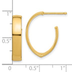 Leslie's 10K Polished J-Hoop Post Earrings - Image 4