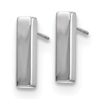 Leslie's 10K White Gold Polished Post Earrings - Image 2