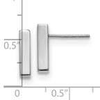 Leslie's 10K White Gold Polished Post Earrings - Image 4